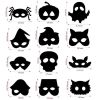 Halloween Mask Craft Kit-12 Pieces Scratch Paper Animal Masks Scratch Rainbow Masks with Elastic Cords and Wood Stylus for Costume Dress up Parties De