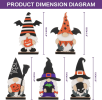 5pcs Halloween Wooden Decorations, Halloween Tabletop Gnome Decoration