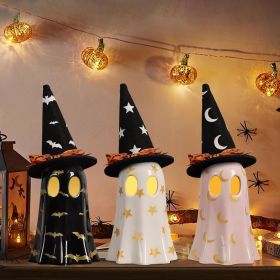 Ghost Halloween Decor, Set of 3 Ceramic Halloween Ghost Decorations
