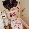 Halloween Toilet Lid Decals 3D Horrible Wall Stickers DIY Scary Home Decor