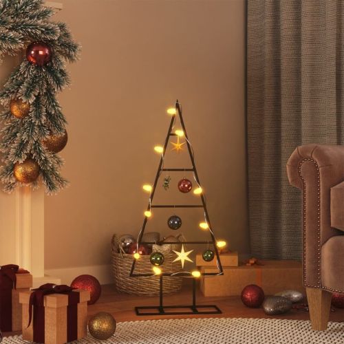 Metal Christmas Tree for Decoration Black 23.6"