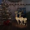 Acrylic Reindeer Christmas Decorations 2 pcs 47.2" Multicolor