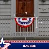 2 Pack USA Pleated Fan Flag 1.5x3 Feet American USA Bunting Decoration Flags PRINTED 150D Patriotic Stars and Stripes with Canvas Header and Brass Gro