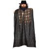 HOMCOM 6' Life Size Halloween Hanging Pumpkin Ghost Decoration, Light-up Eyes and Creepy Talking