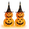 2pcs 3ft Halloween Collapsible Pumpkin Decorations 150 LED Lights