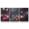 3 Panel Canvas Wall Art Prints Halloween Painting Print Gallery Wrap Artwork for Living Room Decoration 1624inch Thickness 1.5inch