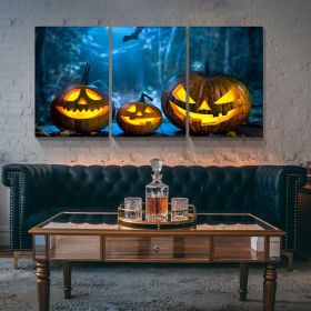 3 Piece Drop Shipping Halloween Wall Art Festival Paintings Decorations Party Gift Poster for Home Wall Decor Framed -2436inch -Thickness 1.5inch