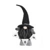 6x4x20" Fabric Black Gnome with 'Boo' Banner, for Halloween Decor