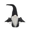 10x3x15.5" Fabric Black Gnome With Wings Decor, for Halloween Decor