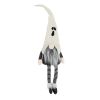8.3x4x31.5" Fabric Sitting Gnome w/ White Ghost Hat, for Halloween Decor