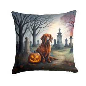 Irish Setter Spooky Halloween Throw Pillow Machine Washable, Indoor Outdoor Decorative Pillow for Couch, Bed or Patio, 18Hx18W
