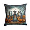 La Catrina Skeleton Spooky Halloween Throw Pillow Machine Washable, Indoor Outdoor Decorative Pillow for Couch, Bed or Patio, 18Hx18W