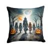 Werewolves Spooky Halloween Throw Pillow Machine Washable, Indoor Outdoor Decorative Pillow for Couch, Bed or Patio, 18Hx18W