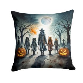 Werewolves Spooky Halloween Throw Pillow Machine Washable, Indoor Outdoor Decorative Pillow for Couch, Bed or Patio, 18Hx18W