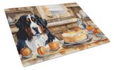 NEW Bernese Mountain Dog Fall Kitchen Pumpkins Glass Cutting Board Decorative Tempered Glass Kitchen Cutting and Serving Board Large Size Chopping Boa