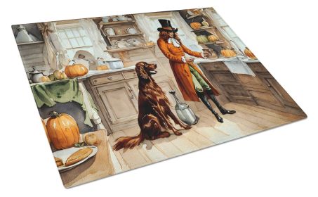 NEW Irish Setter Fall Kitchen Pumpkins Glass Cutting Board Decorative Tempered Glass Kitchen Cutting and Serving Board Large Size Chopping Board