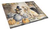 NEW Yellow Lab Fall Kitchen Pumpkins Glass Cutting Board Decorative Tempered Glass Kitchen Cutting and Serving Board Large Size Chopping Board