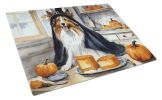 NEW Sheltie Fall Kitchen Pumpkins Glass Cutting Board Decorative Tempered Glass Kitchen Cutting and Serving Board Large Size Chopping Board