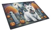 NEW Westie Spooky Halloween Glass Cutting Board Decorative Tempered Glass Kitchen Cutting and Serving Board Large Size Chopping Board