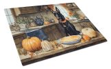 NEW Belgian Malinois Fall Kitchen Pumpkins Glass Cutting Board Decorative Tempered Glass Kitchen Cutting and Serving Board Large Size Chopping Board