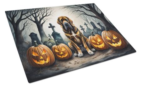 NEW Bloodhound Spooky Halloween Glass Cutting Board Decorative Tempered Glass Kitchen Cutting and Serving Board Large Size Chopping Board