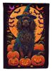 Boykin Spaniel Witchy Halloween House Flag Large Porch Sleeve Pole Decorative Outside Yard Banner Artwork Wall Hanging, Polyester, House Size