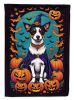 Jack Russell Terrier Witchy Halloween House Flag Large Porch Sleeve Pole Decorative Outside Yard Banner Artwork Wall Hanging, Polyester, House Size