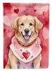 Golden Retriever My Valentine Garden Flag Mailbox Flag Decorative Yard Flag Banner Outside Patio Artwork Yard Flower Beds, Garden Size, Multicolor