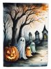 Ghosts Spooky Halloween House Flag Large Porch Sleeve Pole Decorative Outside Yard Banner Artwork Wall Hanging, Polyester, House Size, Multicolor
