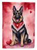 German Shepherd My Valentine House Flag Large Porch Sleeve Pole Decorative Outside Yard Banner Artwork Wall Hanging, Polyester, House Size, Multicolor