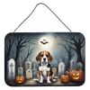 NEW Beagle Spooky Halloween Wall or Door Hanging Prints Aluminum Metal Sign Kitchen Wall Bar Bathroom Plaque Home Decor, 8HX12W, Multicolor