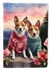 Basenji Two Hearts Garden Flag Mailbox Flag Decorative Yard Flag Banner Outside Patio Artwork Yard Flower Beds, Garden Size, Multicolor