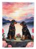 Gordon Setter Two Hearts Garden Flag Mailbox Flag Decorative Yard Flag Banner Outside Patio Artwork Yard Flower Beds, Garden Size, Multicolor