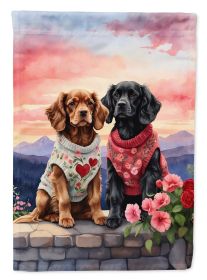 Cocker Spaniel Two Hearts Garden Flag Mailbox Flag Decorative Yard Flag Banner Outside Patio Artwork Yard Flower Beds, Garden Size, Multicolor