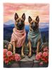 Belgian Malinois Two Hearts Garden Flag Mailbox Flag Decorative Yard Flag Banner Outside Patio Artwork Yard Flower Beds, Garden Size, Multicolor