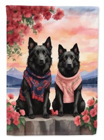 Belgian Sheepdog Two Hearts Garden Flag Mailbox Flag Decorative Yard Flag Banner Outside Patio Artwork Yard Flower Beds, Garden Size, Multicolor