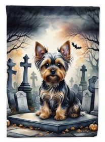 Yorkshire Terrier Spooky Halloween Garden Flag Mailbox Flag Decorative Yard Flag Banner Outside Patio Artwork Yard Flower Beds, Garden Size