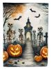 Skeleton Spooky Halloween Garden Flag Mailbox Flag Decorative Yard Flag Banner Outside Patio Artwork Yard Flower Beds, Garden Size, Multicolor