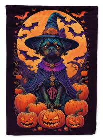 Affenpinscher Witchy Halloween Garden Flag Mailbox Flag Decorative Yard Flag Banner Outside Patio Artwork Yard Flower Beds, Garden Size, Multicolor