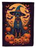Miniature Pinscher Witchy Halloween Garden Flag Mailbox Flag Decorative Yard Flag Banner Outside Patio Artwork Yard Flower Beds, Garden Size