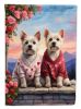 Westie Two Hearts Garden Flag Mailbox Flag Decorative Yard Flag Banner Outside Patio Artwork Yard Flower Beds, Garden Size, Multicolor