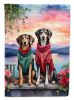 Saluki Two Hearts Garden Flag Mailbox Flag Decorative Yard Flag Banner Outside Patio Artwork Yard Flower Beds, Garden Size, Multicolor