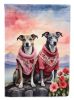 Whippet Two Hearts Garden Flag Mailbox Flag Decorative Yard Flag Banner Outside Patio Artwork Yard Flower Beds, Garden Size, Multicolor