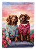Sussex Spaniel Two Hearts Garden Flag Mailbox Flag Decorative Yard Flag Banner Outside Patio Artwork Yard Flower Beds, Garden Size, Multicolor