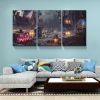3 Panel Canvas Wall Art Prints Halloween Painting Print Gallery Wrap Artwork for Living Room Decoration 1624inch Thickness 1.5inch