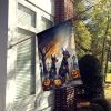 Doberman Pinscher Spooky Halloween House Flag Large Porch Sleeve Pole Decorative Outside Yard Banner Artwork Wall Hanging, Polyester, House Size