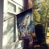 Chihuahua Spooky Halloween House Flag Large Porch Sleeve Pole Decorative Outside Yard Banner Artwork Wall Hanging, Polyester, House Size, Multicolor