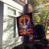 Brittany Spaniel Witchy Halloween House Flag Large Porch Sleeve Pole Decorative Outside Yard Banner Artwork Wall Hanging, Polyester, House Size