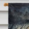Trick or Treaters Spooky Halloween House Flag Large Porch Sleeve Pole Decorative Outside Yard Banner Artwork Wall Hanging, Polyester, House Size