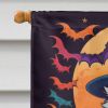 American Eskimo Witchy Halloween House Flag Large Porch Sleeve Pole Decorative Outside Yard Banner Artwork Wall Hanging, Polyester, House Size